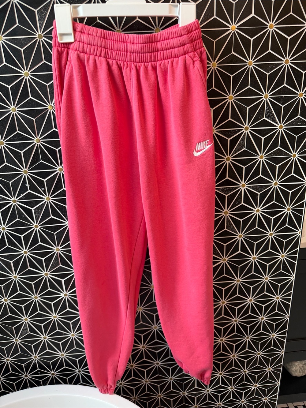 Nike Kids Hot Pink Fleece Joggers